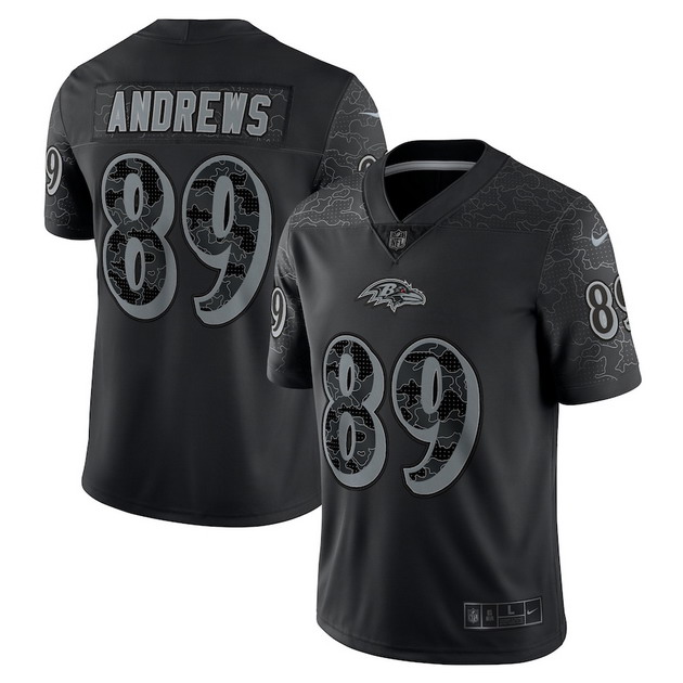 mens nike mark andrews black baltimore ravens reflective limited jersey